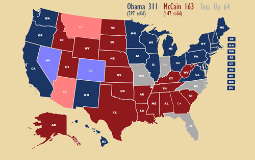 United States Map Of Electoral Votes